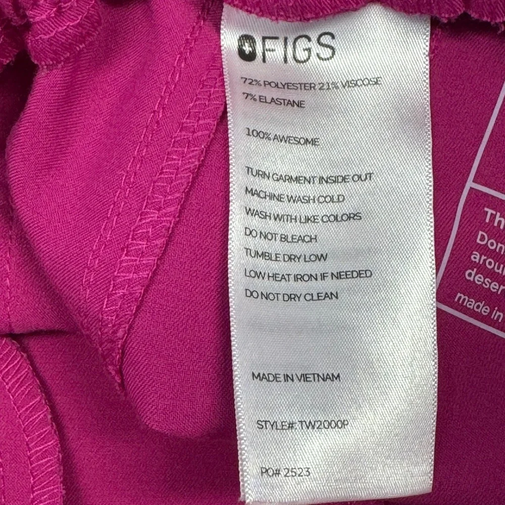 FIGS‎ Technical Collection Magenta Pink Scrub Pants XXS Petite Blue Drawstring